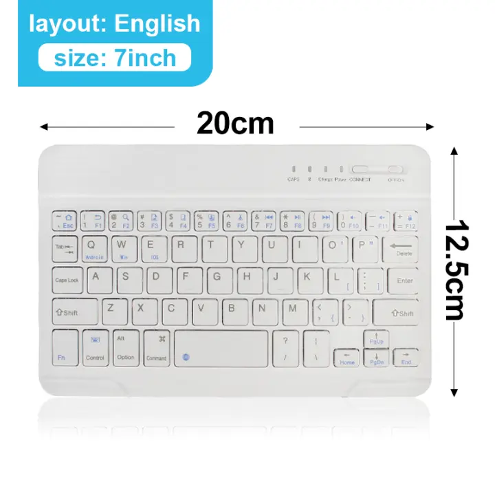 Mini teclado inalámbrico Bluetooth para ordenador portátil, tableta, teléfono, iPad, teclado recargable para juegos, Android, IOS, MAC, Windows - 1