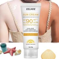 Protector solar corporal, crema solar blanqueadora, bloqueador solar femenino, control de aceite protector, crema 90 Max, piel antienvejecimiento, SPF hidratante - details 9