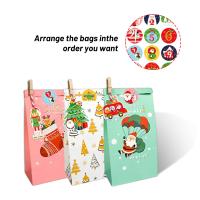 Calendario de Adviento para rellenar , con 24 bolsas y pegatinas de números, clips, cordel - details 2
