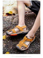 Novedad de verano para hombre, sandalias huecas transpirables, deportes al aire libre y ocio, zapatos de playa grandes antideslizantes - details 13