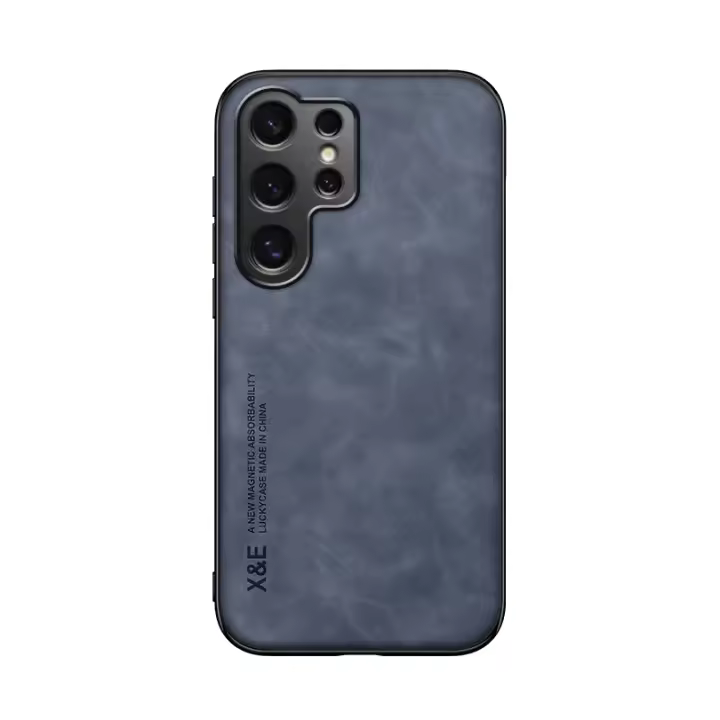 Funda magnética para teléfono Magsafe para Samsung Galaxy S25 S24 S23 S22 Ultra Plus FE, funda mate de cuero con parachoques, funda de carga inalámbrica - 1