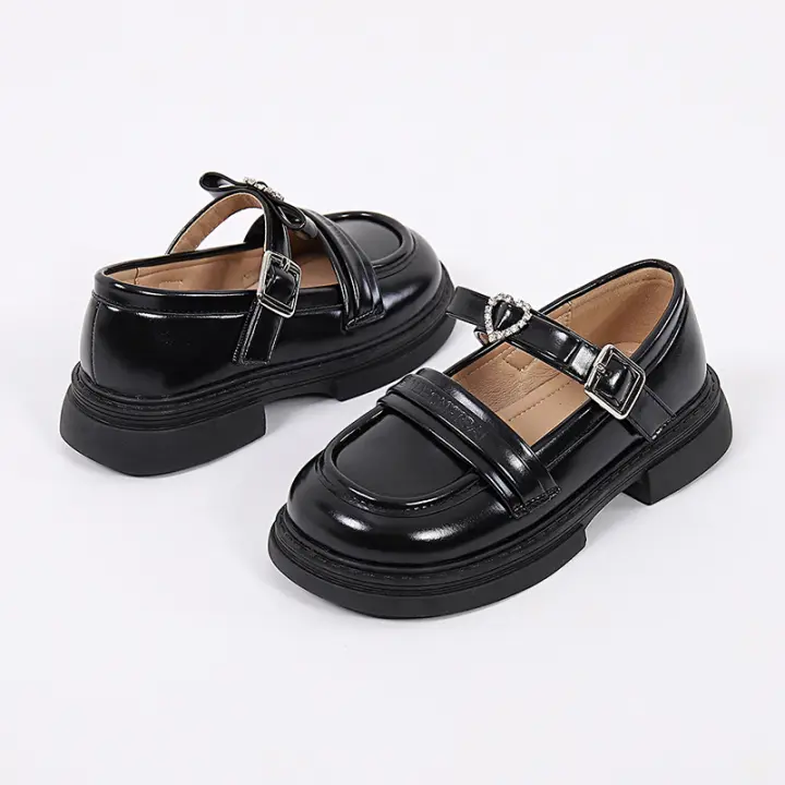 Zapatos individuales para niños de suela blanda zapatos de princesa zapatos de rendimiento escolar para estudiantes negros - 1