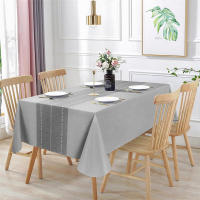 Mantel gris elegante y sencillo a cuadros verdes y blancos, mesa diaria para reunión familiar, decoración impermeable - details 3