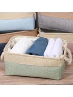 Cesta De Almacenamiento De Ropa Para Bebé Organizador De Lino Plegable Para Calcetines Sujetadores Y Juguetes En Colores Gris Azul Oscuro Café Rosa Beige Verde - details 5
