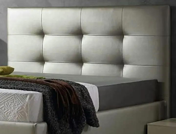 Cabecero Cama tapizado Polipiel Mod. Texas Todas Las Medidas y Colores (Blanco, 135*70) - 1