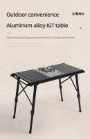 Mesa plegable ajustable de aleación de aluminio para acampar al aire libre, panel desmontable, mesa de barbacoa, IGT, cocina móvil - details 0