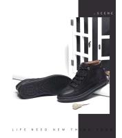 Botas de nieve negras de invierno para hombre para calidez, ocio al aire libre, zapatos modernos y de moda. - details 4