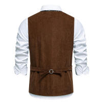 Chaleco Retro de Cuello en V Moda de Fiesta de Ocio para Hombres Material de Poliéster - details 25