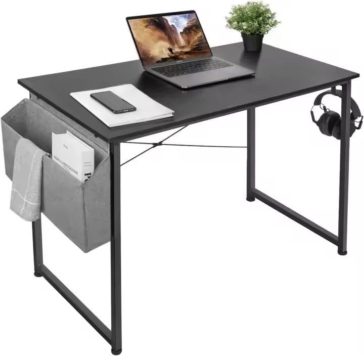 Computer Desk Office Desk Study Desk Work Table Desktop PC Table Metal Frame 110/120CM - 1