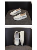 Zapatos blancos de cuero genuino para mujer, zapatillas con agujeros, de moda, con suela suave y ligera, para primavera y verano de 2025 - details 1