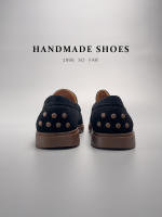 Mocasines de alta gama, cuero genuino, piel de vaca de primera capa, zapatos de moda hechos a mano con un pedal. - details 33
