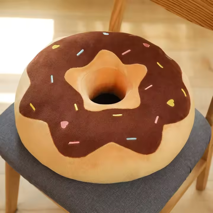Almohada de comida suave y dulce futurismo con relleno de donut de juguete para niñas - 1