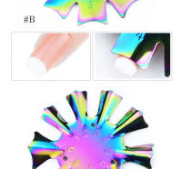 Modelo de punta de uñas francesas, recortador de Metal, esmalte de uñas de Gel de acero inoxidable, guía de borde de manicura, cortador de bricolaje para herramienta de diseño - details 4