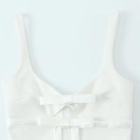 PB&ZA2025camisola de cuello bajo versátil con temperamento dulce decorado con lazo última novedad ropa de verano para mujer - details 9