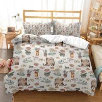 Juego de Ropa de Cama con Estampado de Gato Encantador Funda de Cojín y Cubierta de Edredón de Lujo para Reina Estilo Personalizado para Niños - details 8