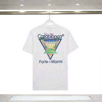 Camiseta Deportiva de Algodón Puro para Hombres Cuello Redondo, Estampado de Logotipo Delantero, Estilo Casual para el Verano - details 1