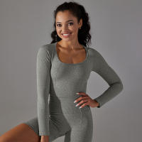 Nessaj-camisas de yoga sin costuras para mujer, top corto de manga larga, ropa deportiva para yoga, fitness, gimnasio, entrenamiento, correr - details 4