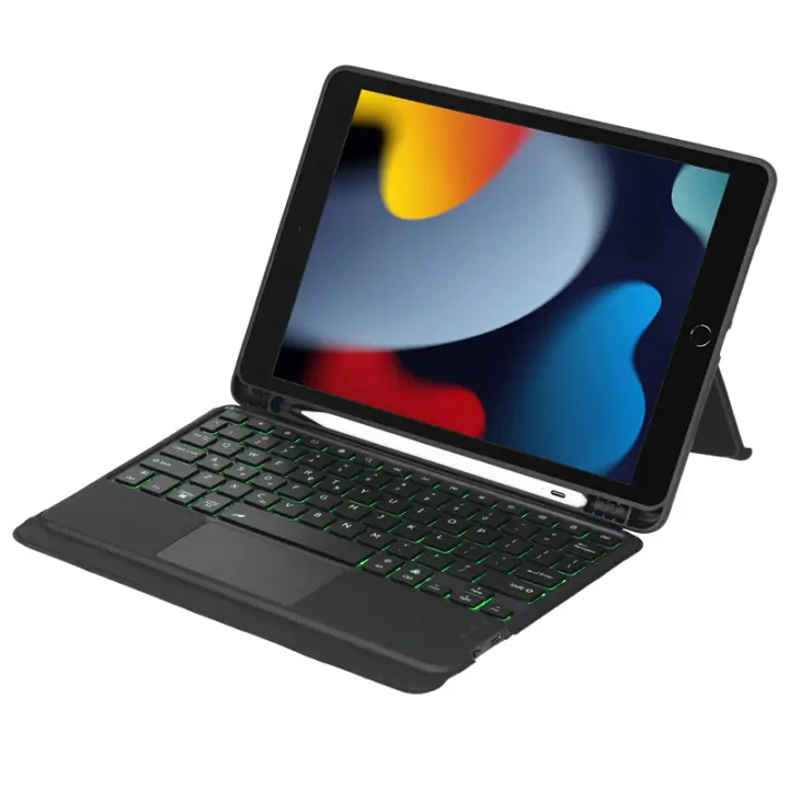 Funda con Teclado retroiluminado para iPad, carcasa con Touchpad en español para iPad 10 9 8 7 generación Pro 11 2022 Air 5 4 3 Pro 10,5 10,2 11 pulgadas - 1
