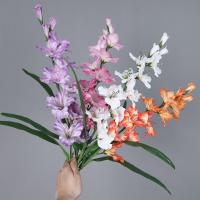 Rama de gladiolos artificiales de 86cm, 12 cabezas, flores de alondra falsas de tacto Real, arte Floral hecho a mano, flores falsas de seda, decoración de jardín - details 8