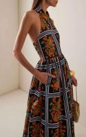 Vestido Bohème con Estilo Verano 2025 Moda de Mujer con Distintivo Colgante de Cuello y Falda Larga de Línea A Descubierta - details 6
