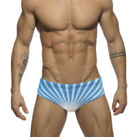 Jessborn calzoncillos de natación con estampado radial lineal para hombre, pantalones cortos de surf para playa, primavera caliente - details 1