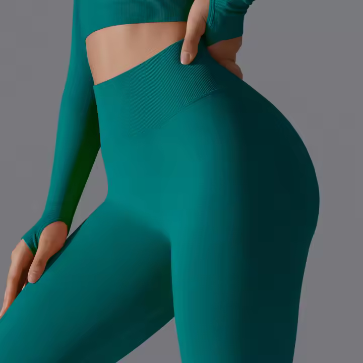 Pantalones deportivos para mujer, malla y caderas cansadas, nalgas color melocotón, cómodos pantalones de yoga desnudos de cintura alta - 1