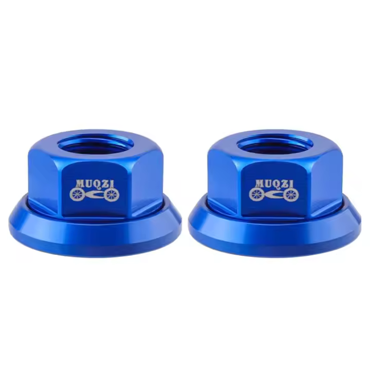 2 uds CNC 3/8 tuerca de cubo de bicicleta M10 tornillo de eje trasero de alta resistencia accesorios de bicicleta de aleación de aluminio anodizado MTB - 1