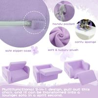 Sofá infantil plegable, cómodo sofá cama para niños pequeños, sofá cama 2 en 1 para esquina acogedora, habitación infantil, minisofá con función de dormir para niños y niñas, color verde - details 30