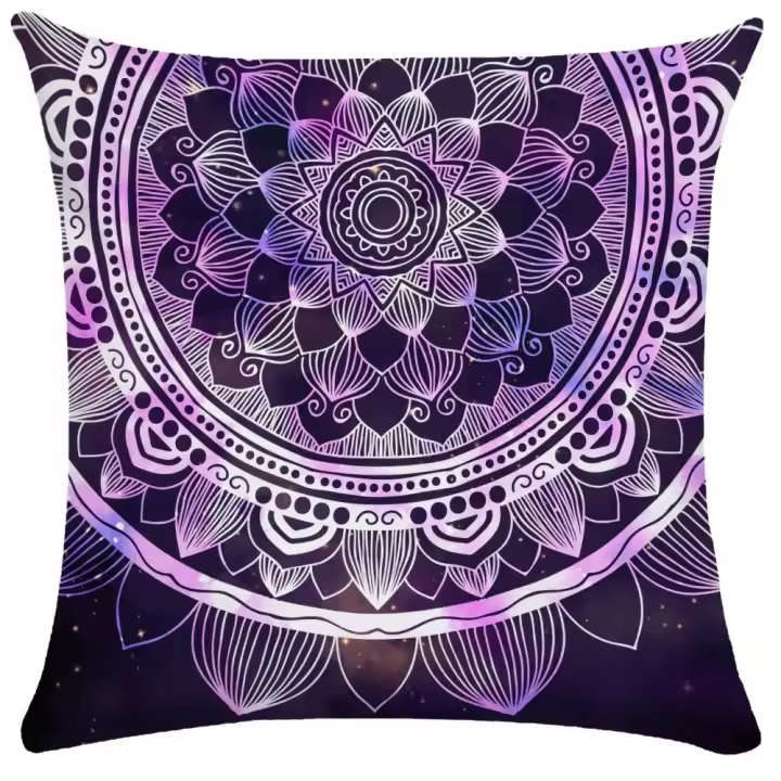Funda de almohada con Mandala de acuarela nórdica, cielo estrellado, estilo étnico, cojín decorativo para sofá y sala de estar - 1