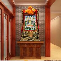 Manjusri Bodhisattva Thangka Xizang pintura colgante pintada a mano artículos tibetanos interior de gran tamaño 120cm de alto - details 2