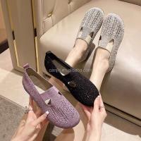 Nuevos zapatos de baile latino tejidos para mujer, zapatos deportivos negros de alta calidad para caminar, deportes de ocio y chicas jóvenes - details 1
