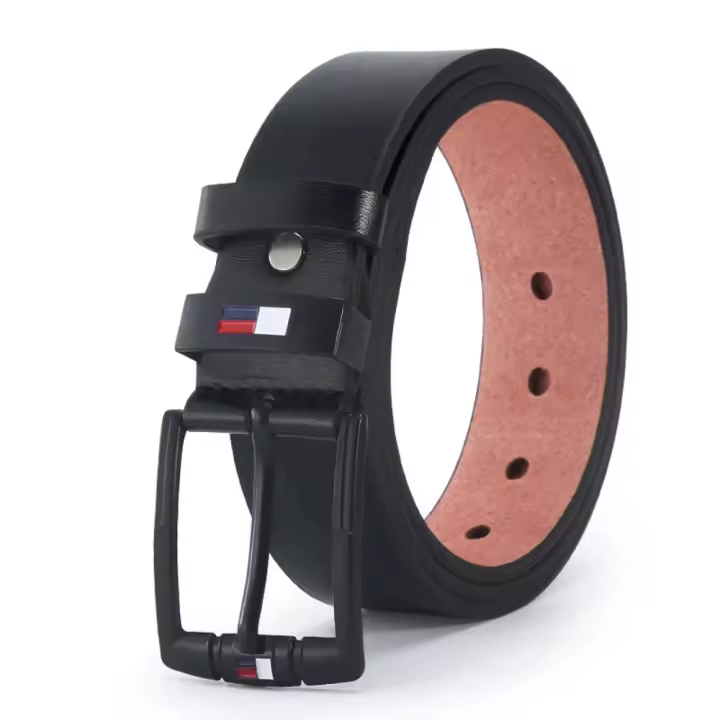 Cinturón de Aleación de Cuero PU para Hombres Cinturón con Hebilla Cuadrada, Color Negro, Café y Marrón, para Negocios y Ocio, a la Moda - 1