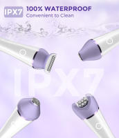Extractor de pelo eléctrico 4 en 1, máquina de afeitar para mujeres, afeitado de las axilas, pelo de las piernas, molinillo de pies IPX7 Universal - details 1