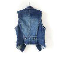 Chaleco Denim para Mujer Camiseta Casual de Una Botón, Shorts sin Mangas para Primavera y Otoño, Blazers y Chalecos de Moda - details 1