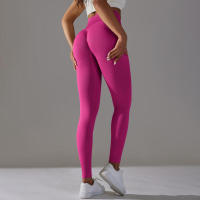 Leggings de yoga sin costuras para mujer, ropa deportiva de entrenamiento, pantalones deportivos de cintura alta - details 33