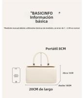 Bandolera de cuero de vaca portátil pequeña bolsa cuadrada para mujer - details 6