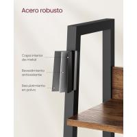Estantería de Escalera de 5 Niveles Estilo Rústico Marrón para Oficina en Casa, Sala de Estar, Dormitorio, Cocina, Industrial - details 3