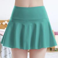 Falda de Golf de tenis para mujer con bolsillos Color sólido plisado falso dos vestido de Yoga falda atlética transpirable para chica falda deportiva de entrenamiento - details 2