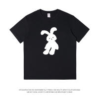 Estampado cuerpo pareja media manga marca de moda algodón manga corta camiseta hombre tendencia top suelto mujer - details 1
