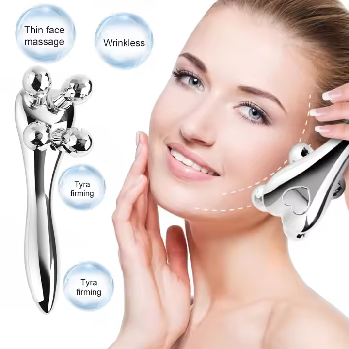 Rodillo 4D piezas masajeador Facial, herramienta de relajación muscular, forma de Y, ojo Y cuello, 1 unidad - 1