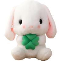 Conejo de Pascua de juguete suave, Animal de peluche con zanahoria, suave, encantador, realista, de orejas largas, de pie, rosa, (12,5 pulgadas/32cm) - details 4