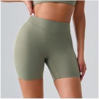 Pantalones cortos de Yoga para mujer, cintura alta, levantamiento de glúteos, entrenamiento, medias deportivas, Control de barriga, gimnasio, correr, pantalones elásticos, pantalones cortos deportivos informales - details 17