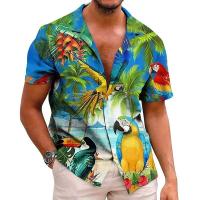 Camisa hawaiana de manga corta con estampado 3D de loro de verano para hombre y mujer, ropa para hombre - details 19