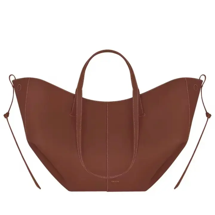 Bolso de mano de color sólido para mujer, material de cuero de vaca, bolso de axila, moda SO - 1