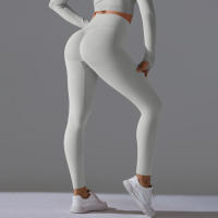 Hamidou-Pantalones deportivos de Yoga para mujer, mallas de cintura alta y caderas ajustadas, glúteos de melocotón, pantalones de Yoga desnudos de cintura alta - details 83