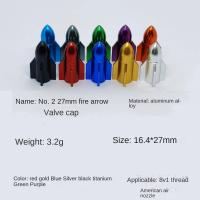 Tapa de válvula de neumático de coche de aleación de aluminio, a prueba de polvo, Multicolor, tapa antipolvo de aire para motocicletas, forma de cohete Universal - details 12