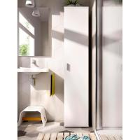 Armario Multiusos 1 Puerta, Madera de ingeniería, Blanco, 39x190x35cm - details 4