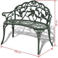 Banco de Jardín Blanco de Aluminio Fundido Dimensiones 100 x 54 x 80 cm - details 20