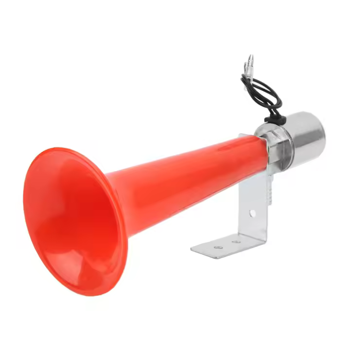 Bocina de aire roja de 180DB, uso Universal, 12V/24V, silbato de presión para caravana, bocina para coches, camiones, SUV, motocicletas - 1