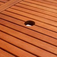 Mesa de comedor de madera de acacia maciza para jardín terraza balcón plegable redonda ovalada